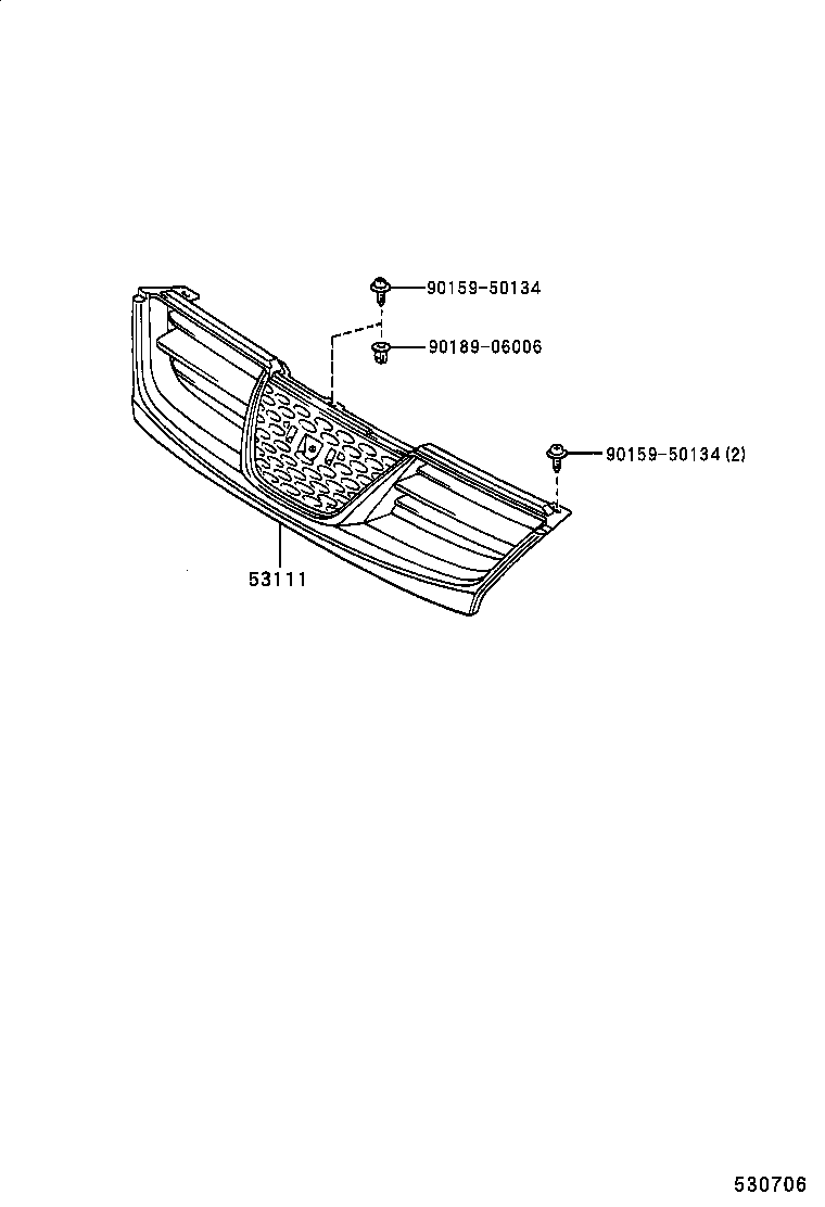 53111-20860-C0 GRILLE, RADIATOR product image