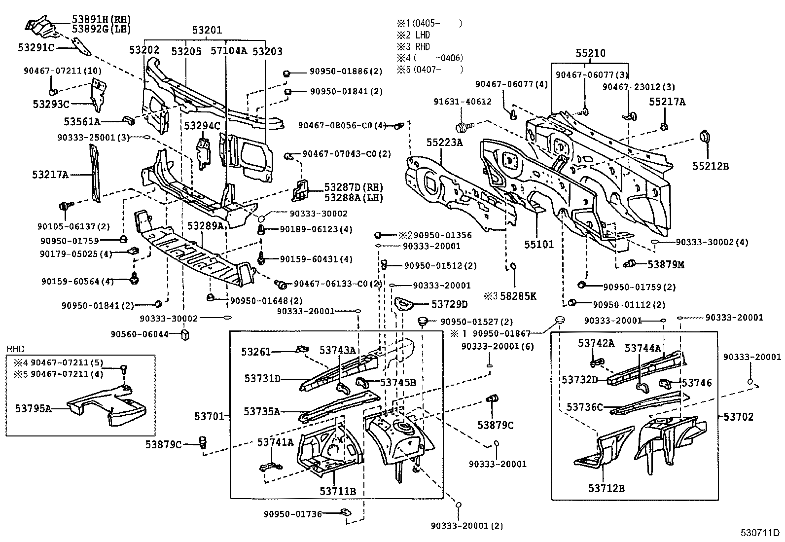 53701-40060 APRON SUB-ASSY, FRONT FENDER, RH product image