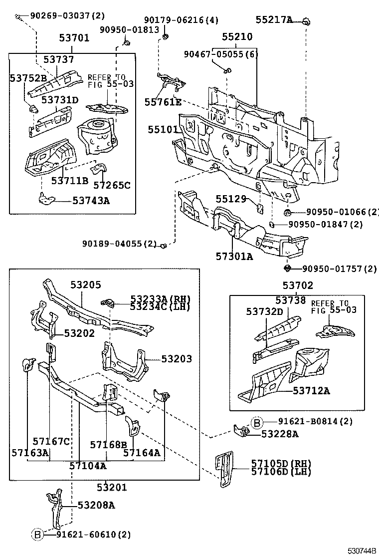 55101-13020 PANEL SUB-ASSY, DASH product image