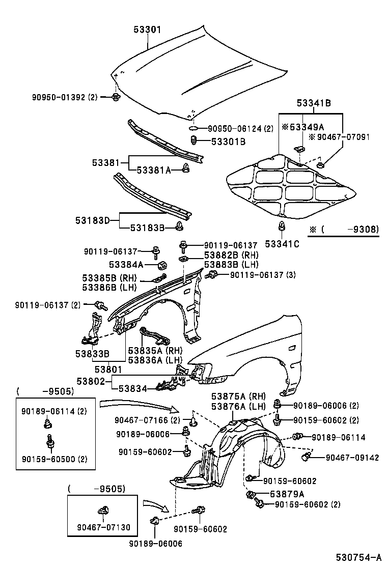 53801-1E860 FENDER SUB-ASSY, FRONT RH product image