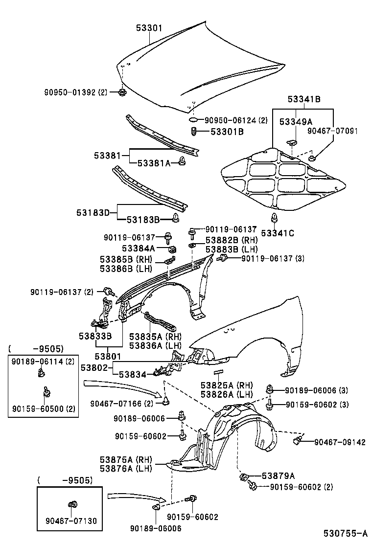 53801-1E750 FENDER SUB-ASSY, FRONT RH product image