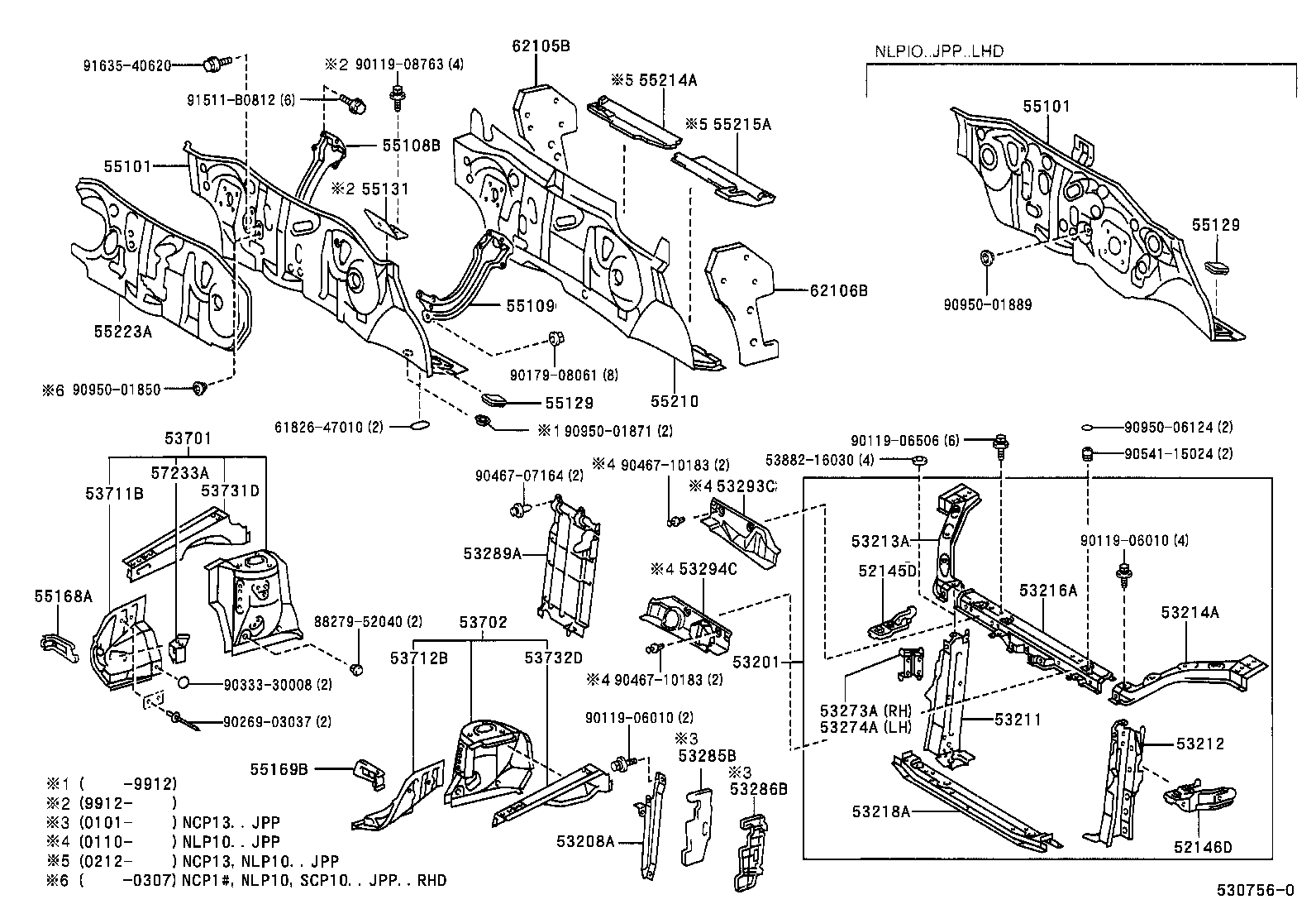 53701-52010 APRON SUB-ASSY, FRONT FENDER, RH product image