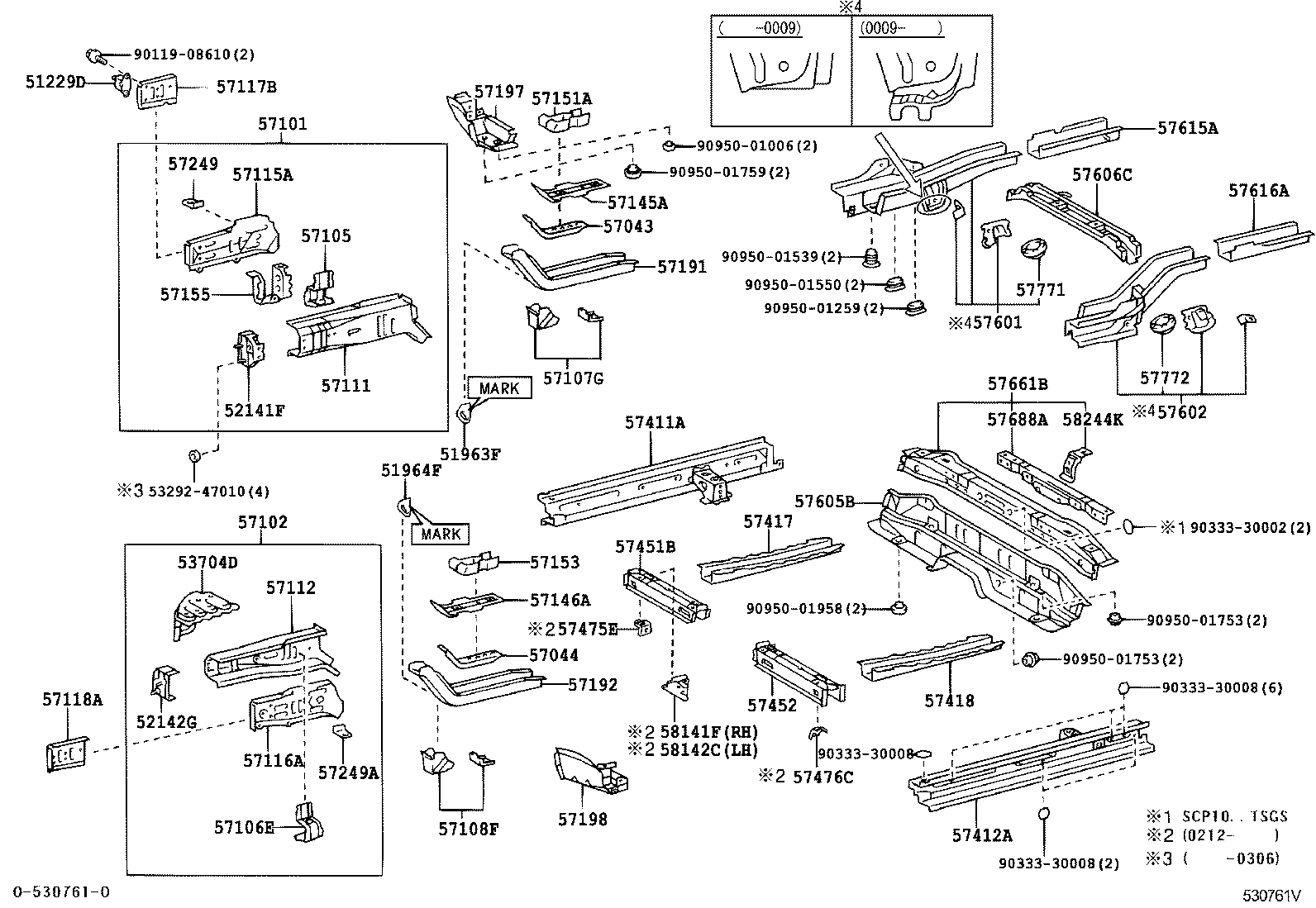 57145-52010 REINFORCEMENT, FRONT SIDE MEMBER, REAR RH product image