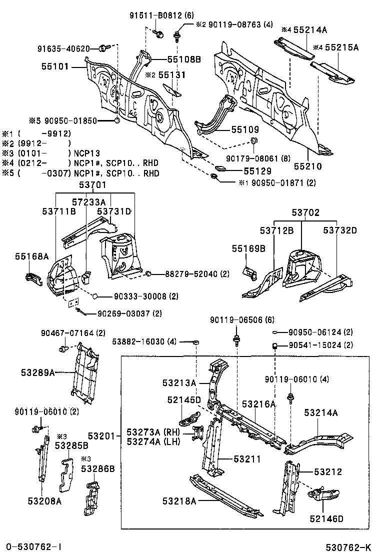 55101-52062 PANEL SUB-ASSY, DASH product image