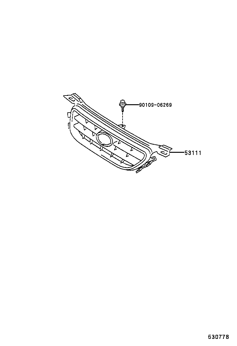 53111-AA020 GRILLE, RADIATOR product image