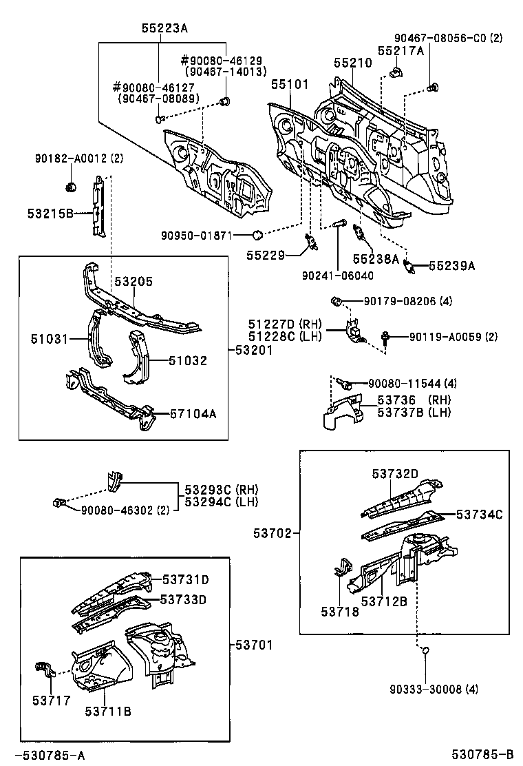 53215-07020 SUPPORT, HOOD LOCK product image