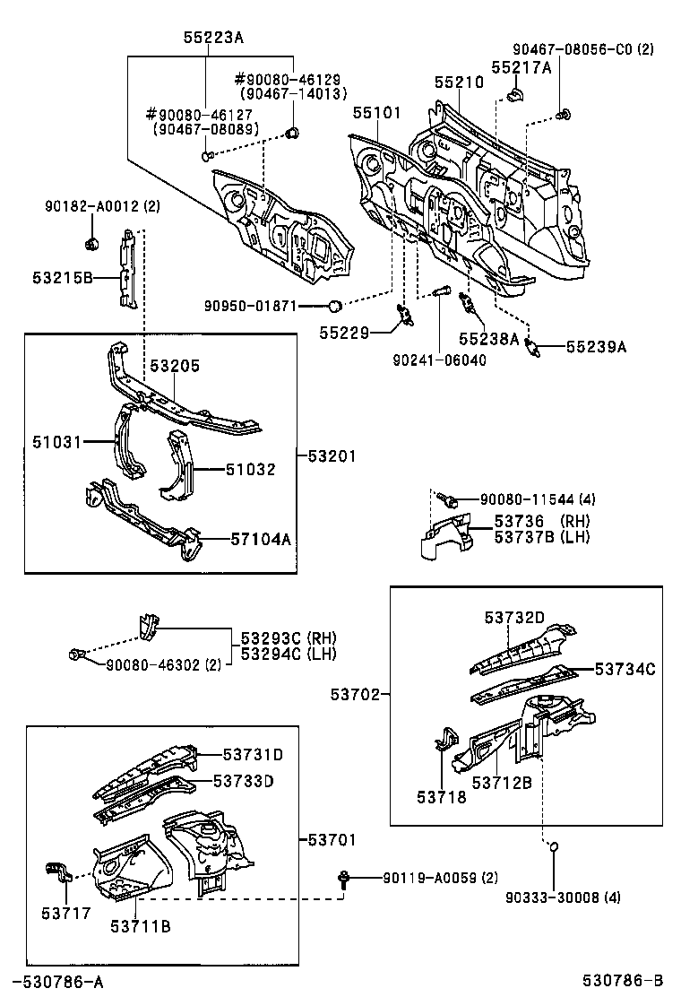 Toyota 53733-07010 MEMBER, FRONT APRON TO COWL SIDE, LOWER FRONT RH