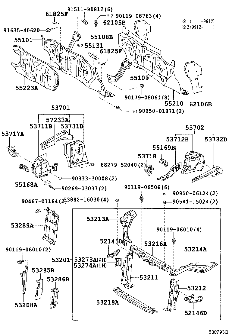 55101-52261 PANEL SUB-ASSY, DASH product image