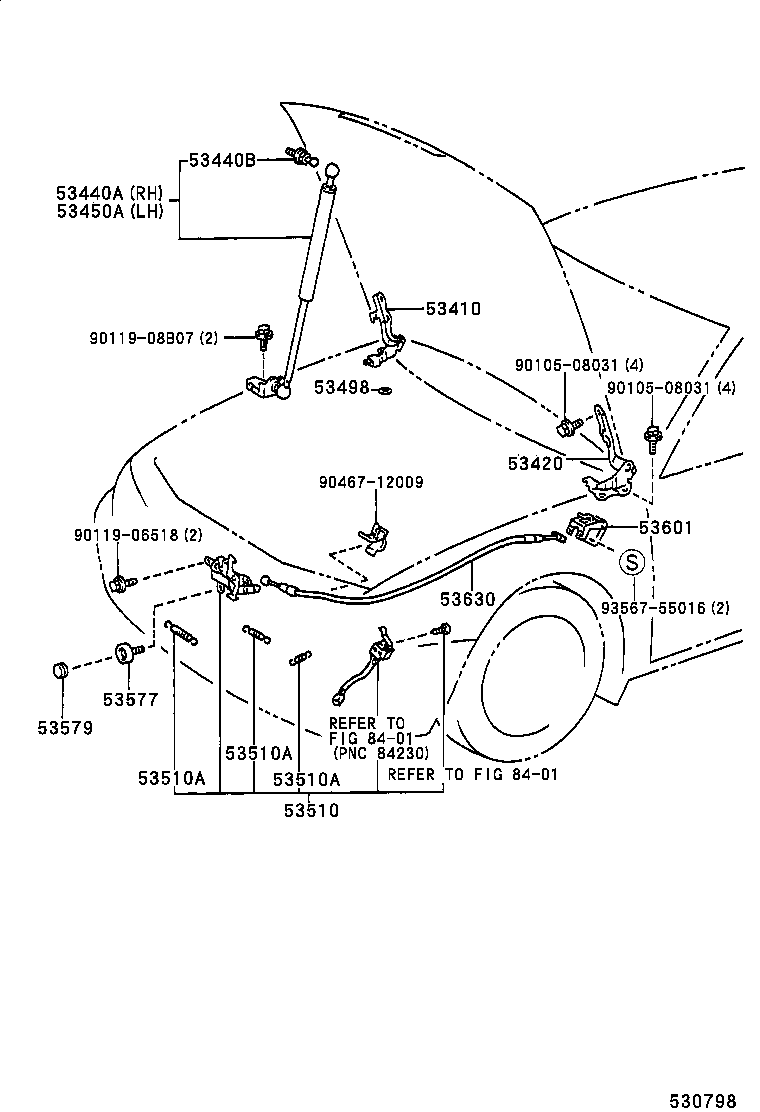 53454-33010 GROMMET(FOR HOOD SUPPORT ROD) product image