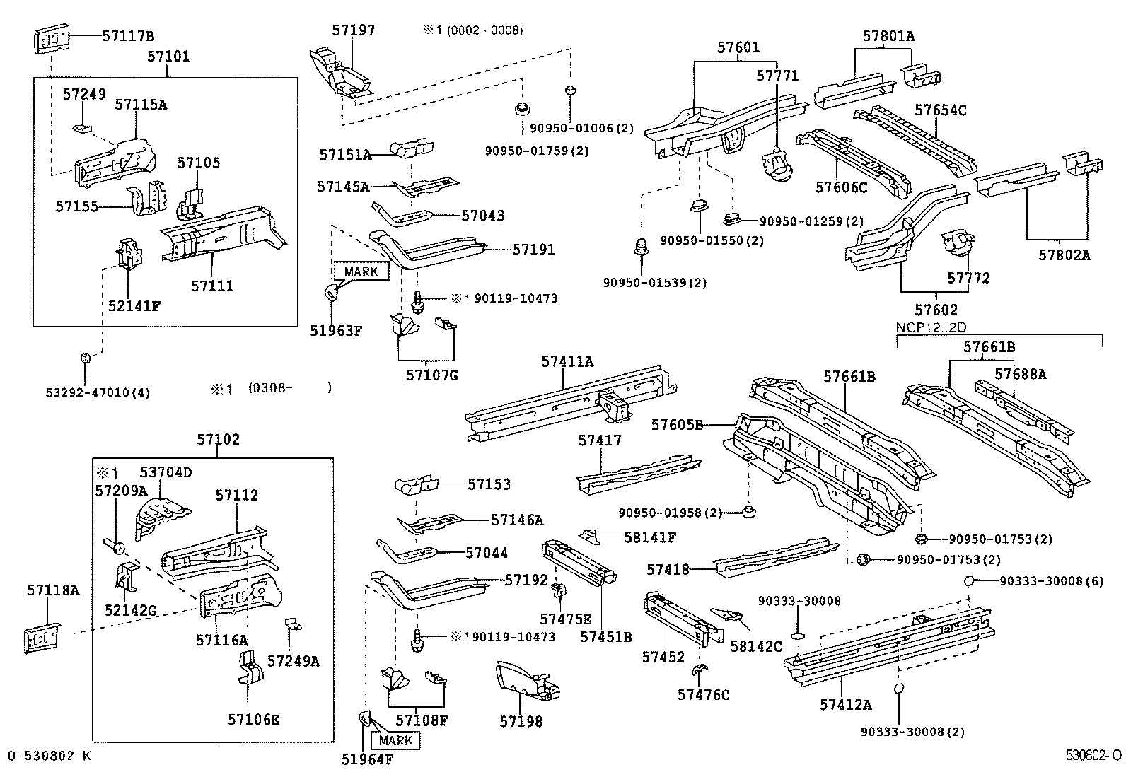 Toyota 57145-52010 REINFORCEMENT, FRONT SIDE MEMBER, REAR RH