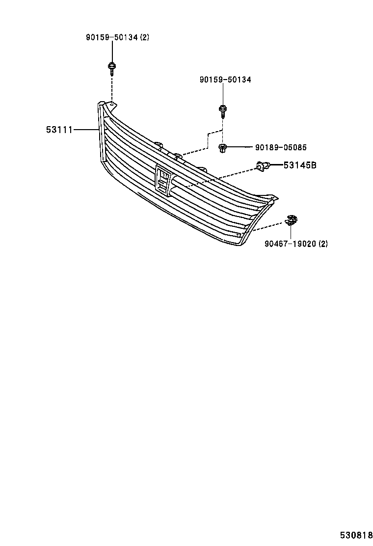 53114-26010 GRILLE, RADIATOR, INNER product image