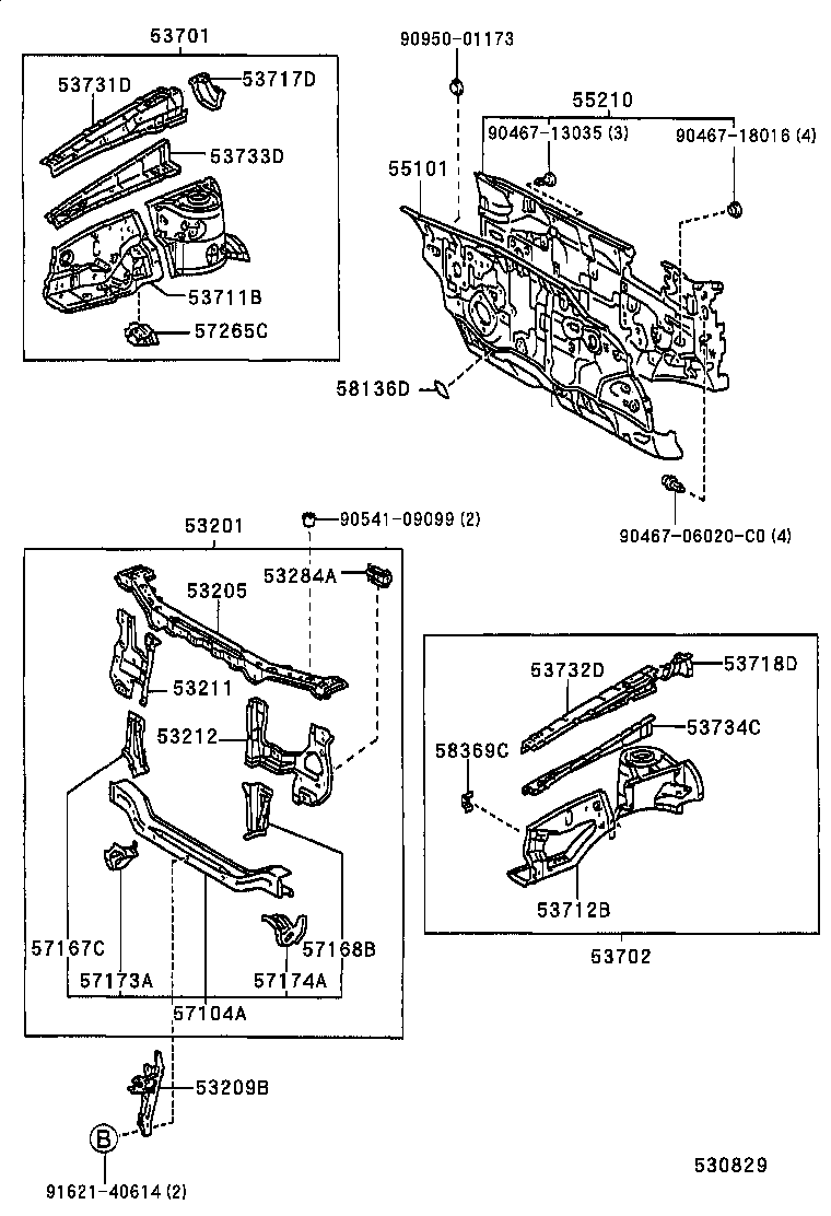 55101-49025 PANEL SUB-ASSY, DASH product image