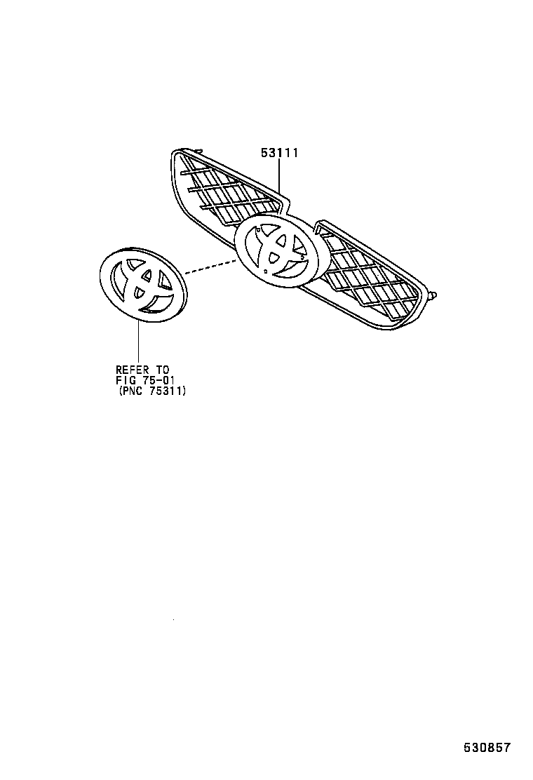 53111-2B060 GRILLE, RADIATOR product image