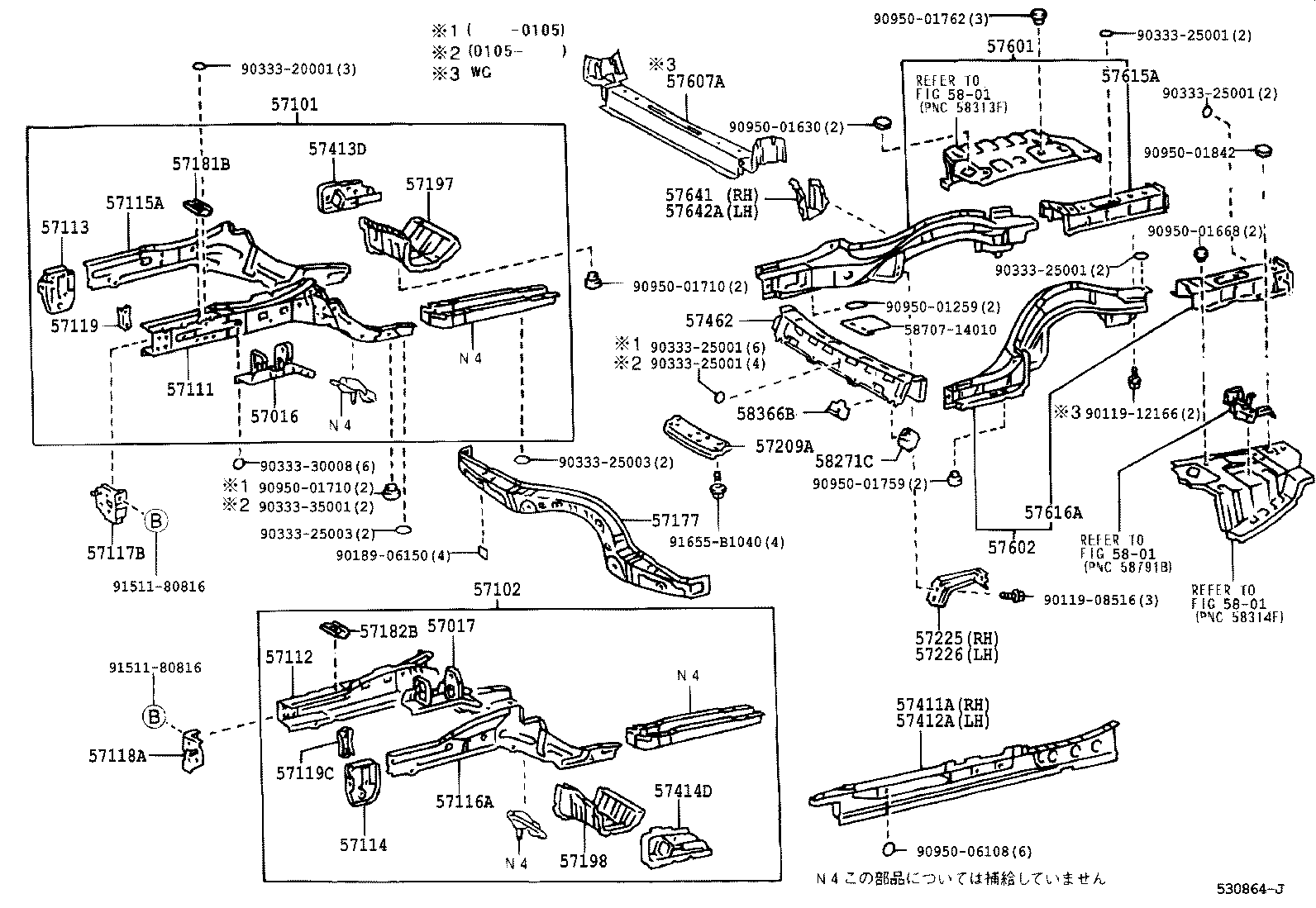 57016-30031 REINFORCEMENT SUB-ASSY, FRONT SIDE MEMBER, RH product image