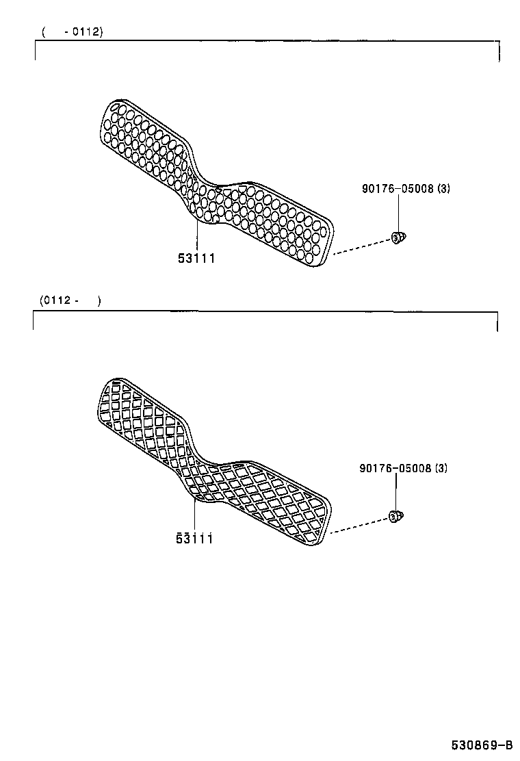 53145-52050 CLIP, RADIATOR GRILLE GARNISH product image