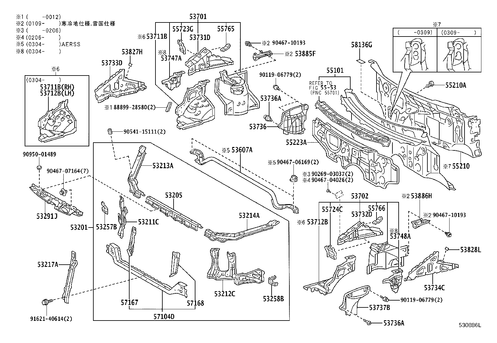 53702-28740 APRON SUB-ASSY, FRONT FENDER, LH product image