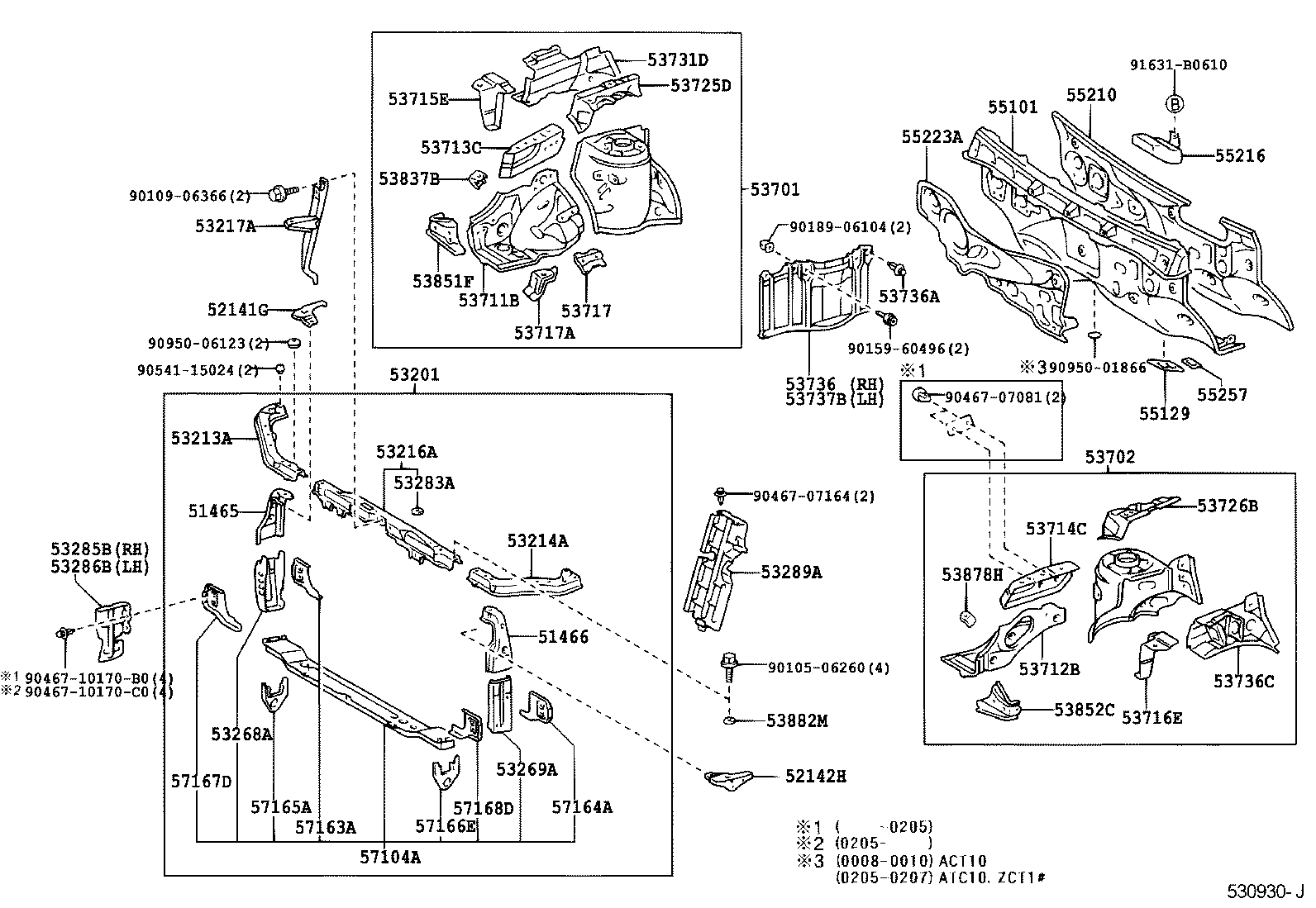 53702-63010 APRON SUB-ASSY, FRONT FENDER, LH product image