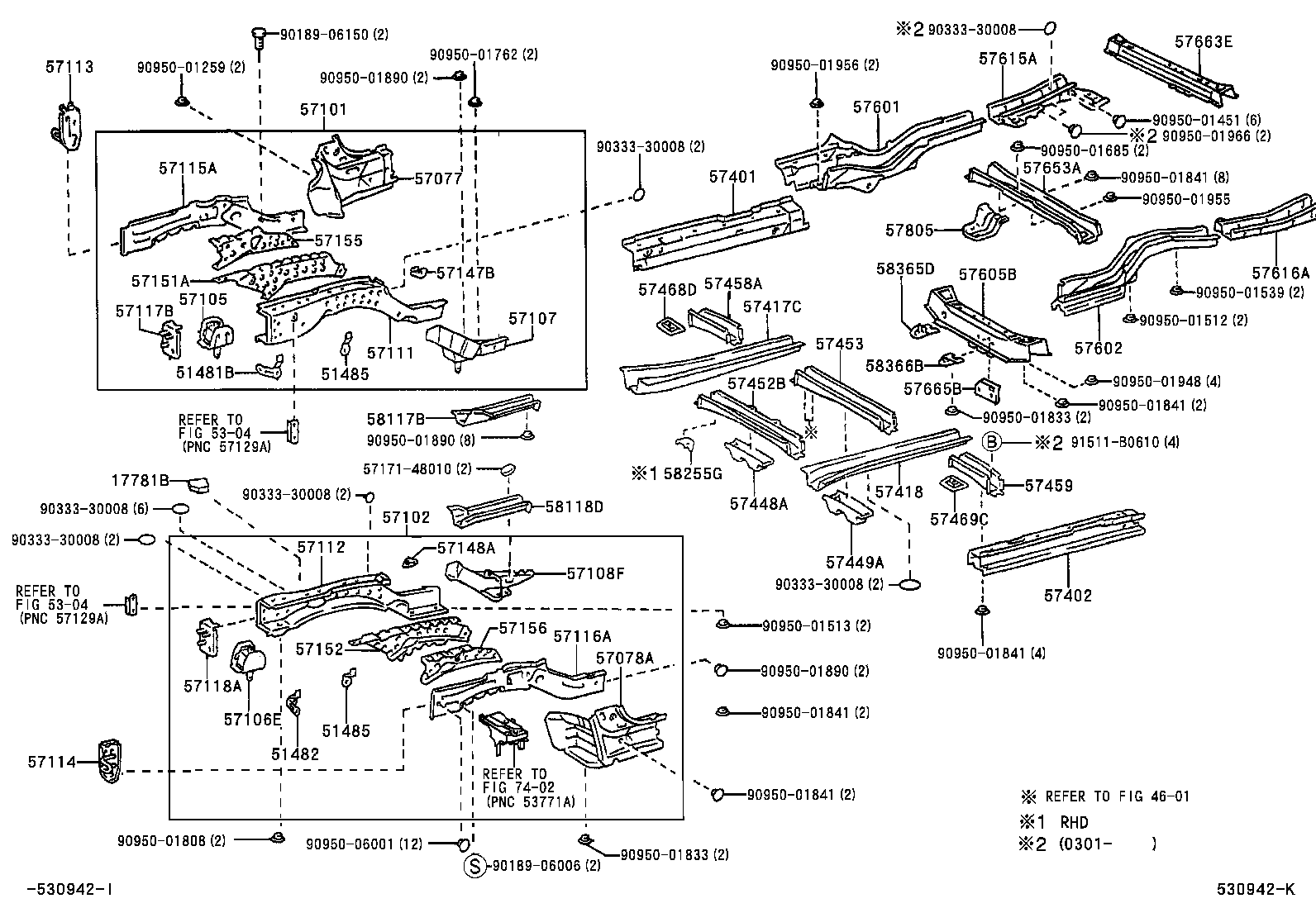 57152-48010 REINFORCEMENT, FRONT SIDE MEMBER, NO.1 LH product image