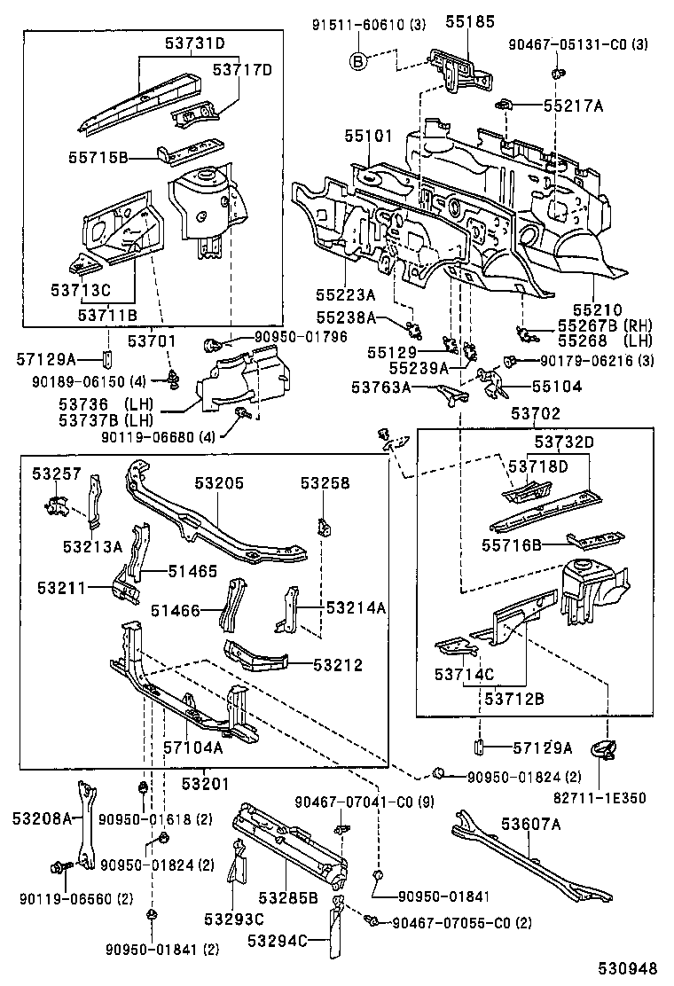 53702-48011 APRON SUB-ASSY, FRONT FENDER, LH product image