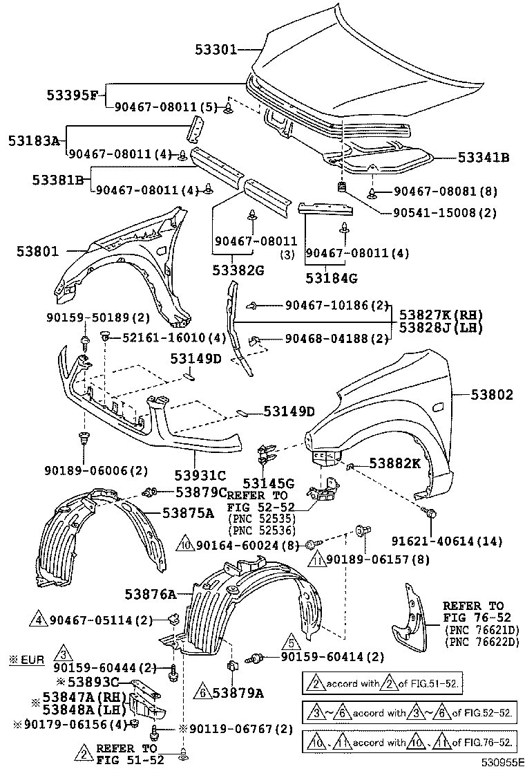 53811-42150 FENDER SUB-ASSY, FRONT RH product image