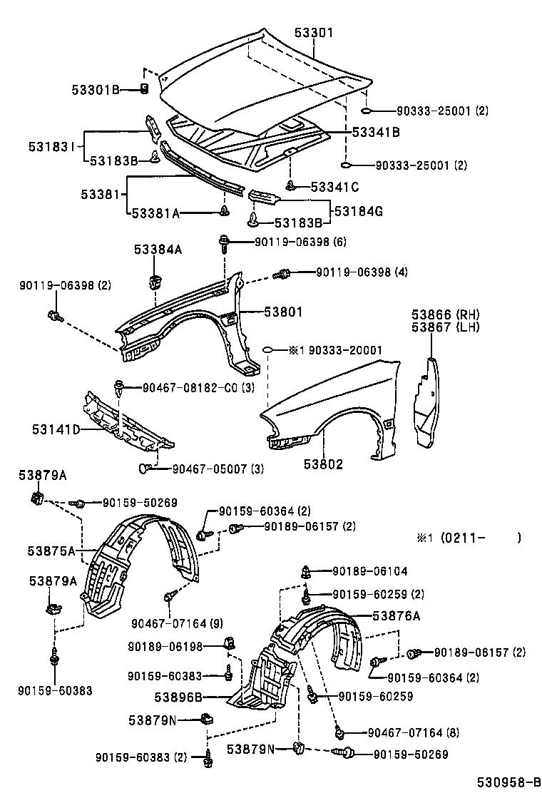 53183-20160 SEAL, HEADLAMP COVER, RH product image