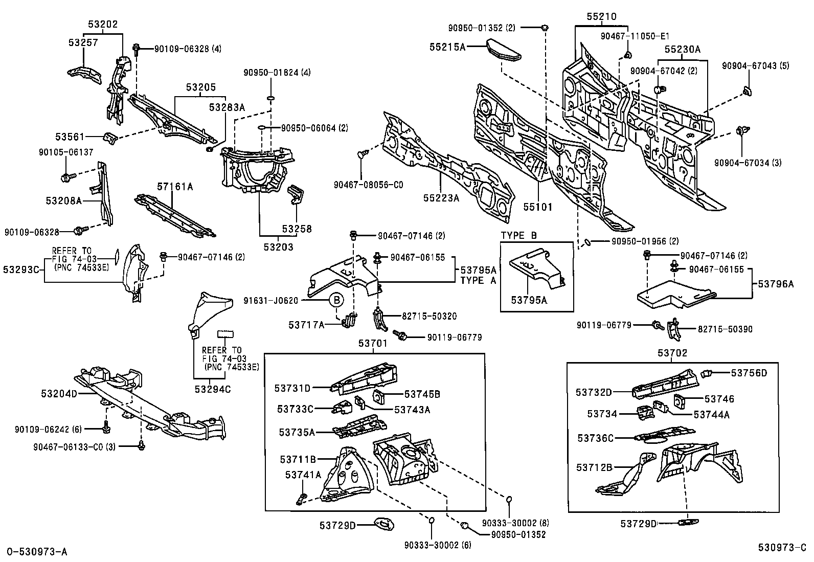 53701-50180 APRON SUB-ASSY, FRONT FENDER, RH product image