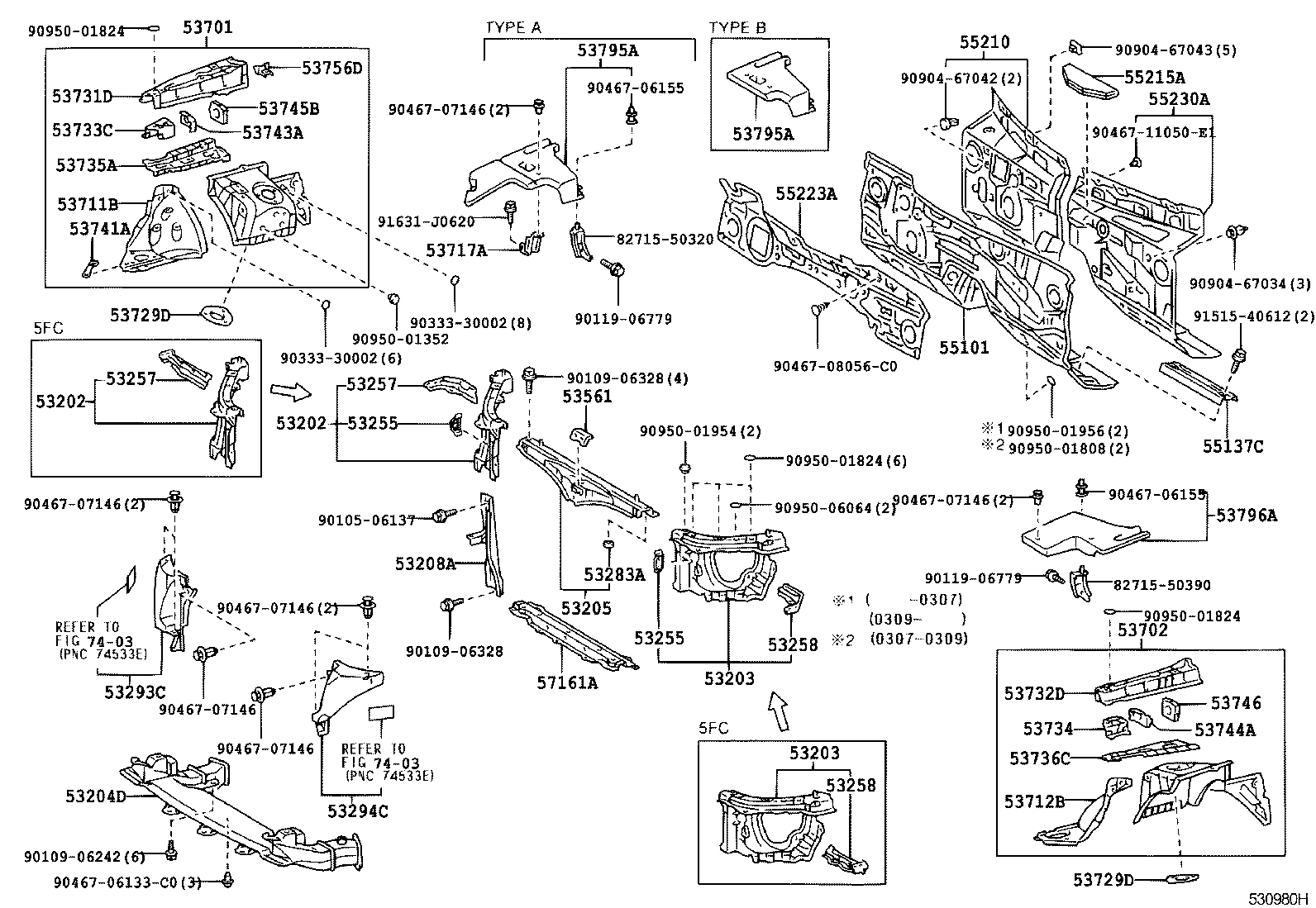 53701-50180 APRON SUB-ASSY, FRONT FENDER, RH product image