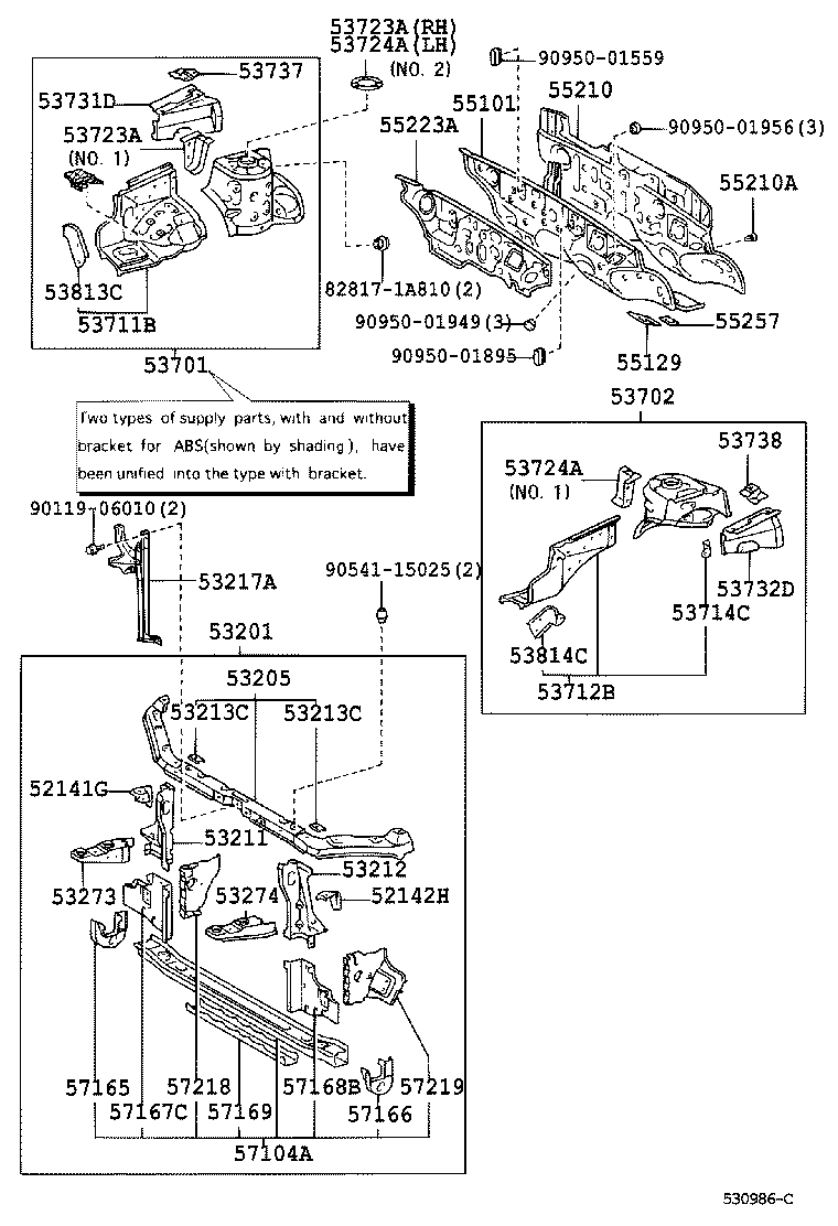 53702-1A080 APRON SUB-ASSY, FRONT FENDER, LH product image