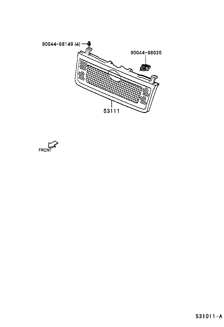 53111-97507-01 GRILLE, RADIATOR product image
