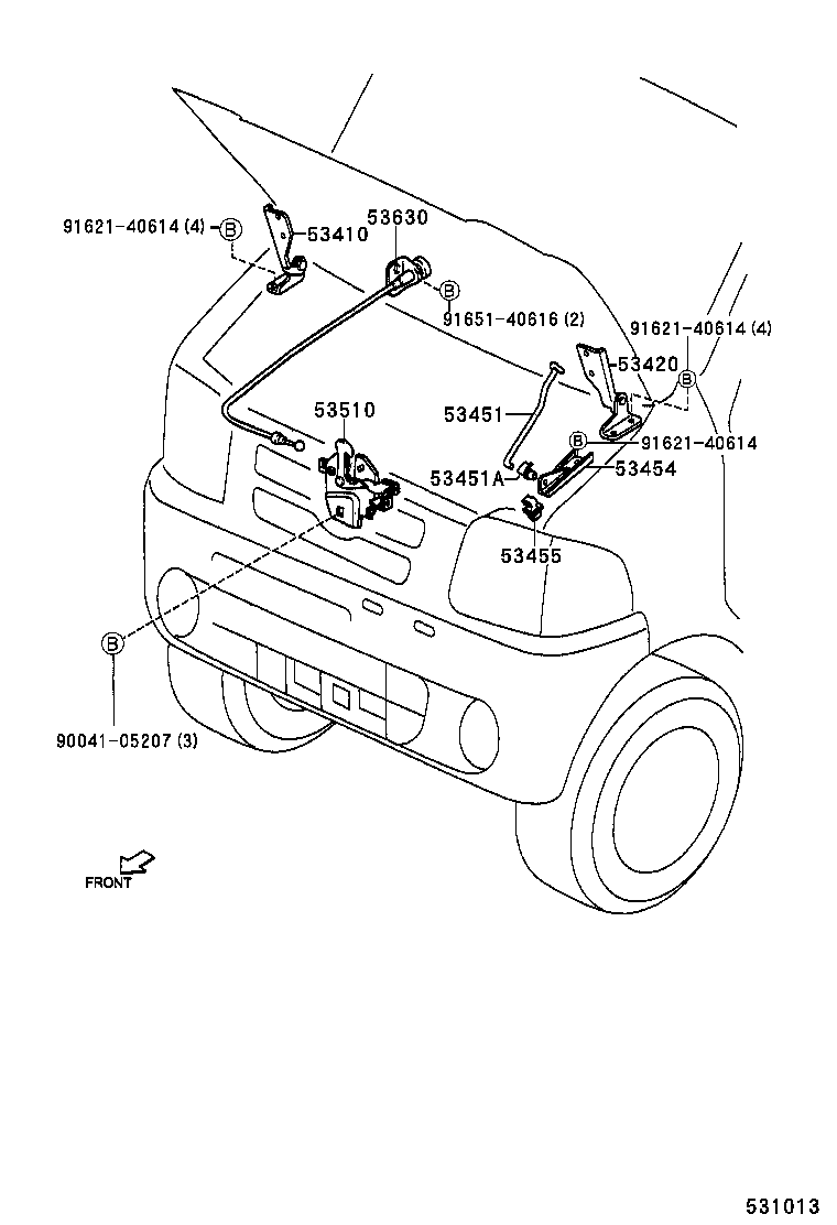 90044-67461 GROMMET(FOR HOOD SUPPORT ROD) product image