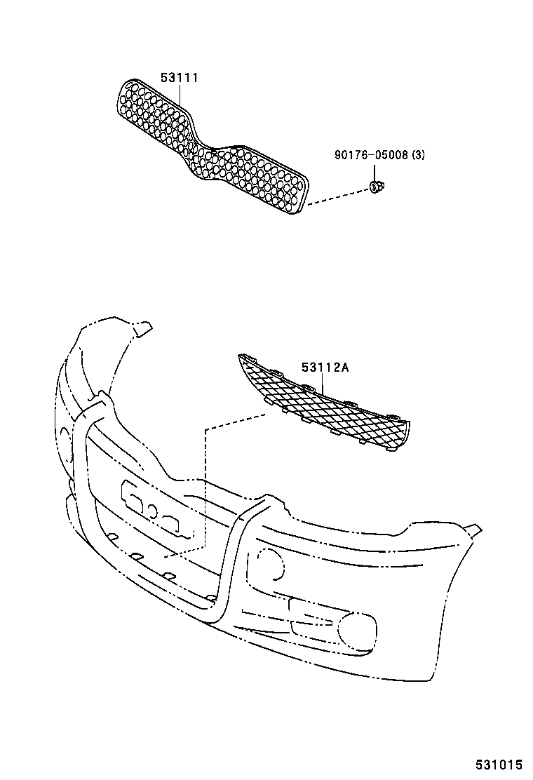 53101-52010 GRILLE, RADIATOR product image