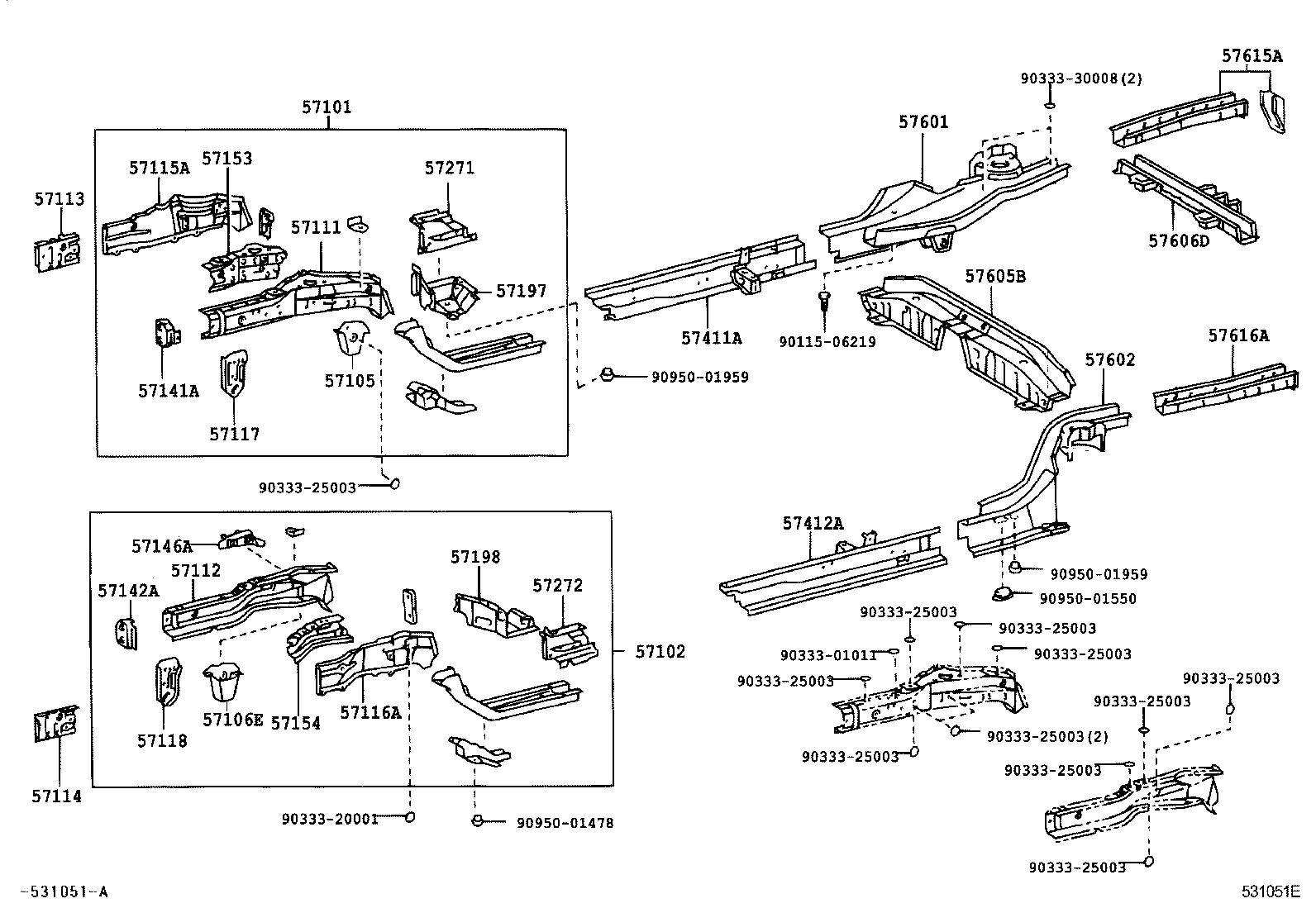 57606-13140 MEMBER SUB-ASSY, REAR ABSORBER MOUNTING product image