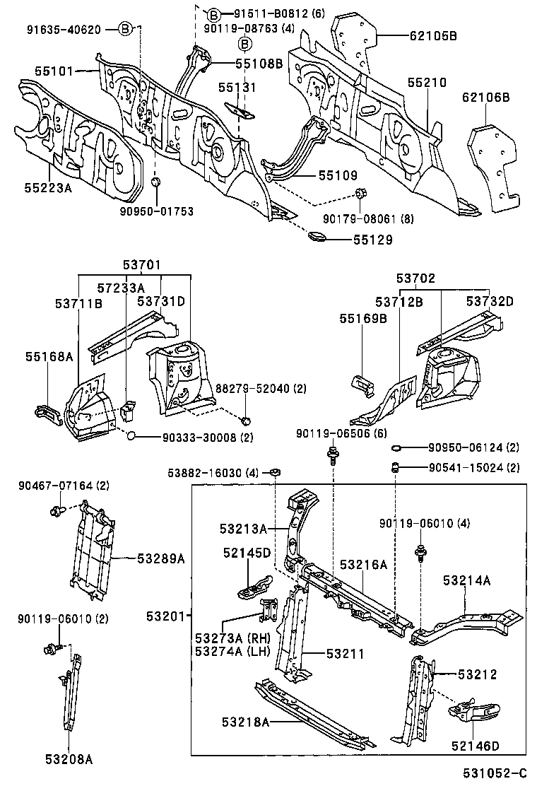 Toyota 55129-0D010 COVER, DASH PANEL HOLE