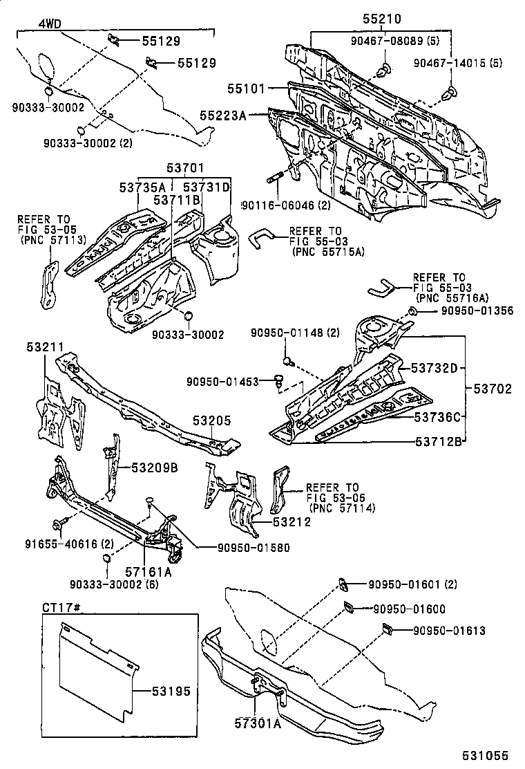 53702-20680 APRON SUB-ASSY, FRONT FENDER, LH product image
