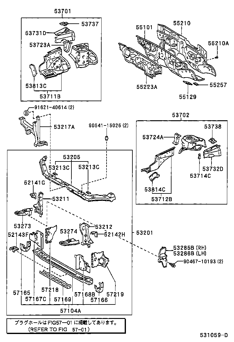 52143-12370 BRACKET, FRONT BUMPER SIDE, RH product image