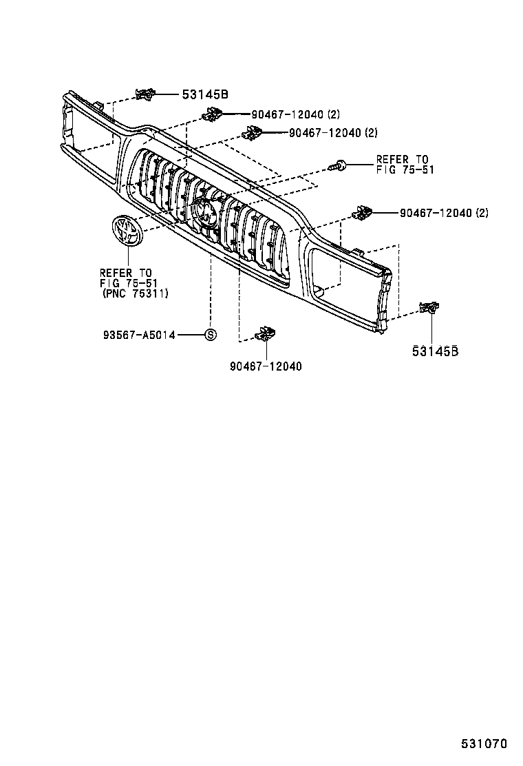53111-35180 GRILLE, RADIATOR product image