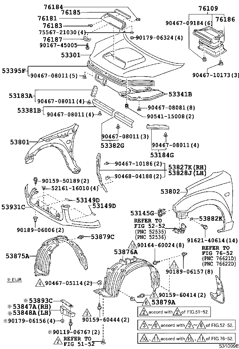 53811-42150 FENDER SUB-ASSY, FRONT RH product image