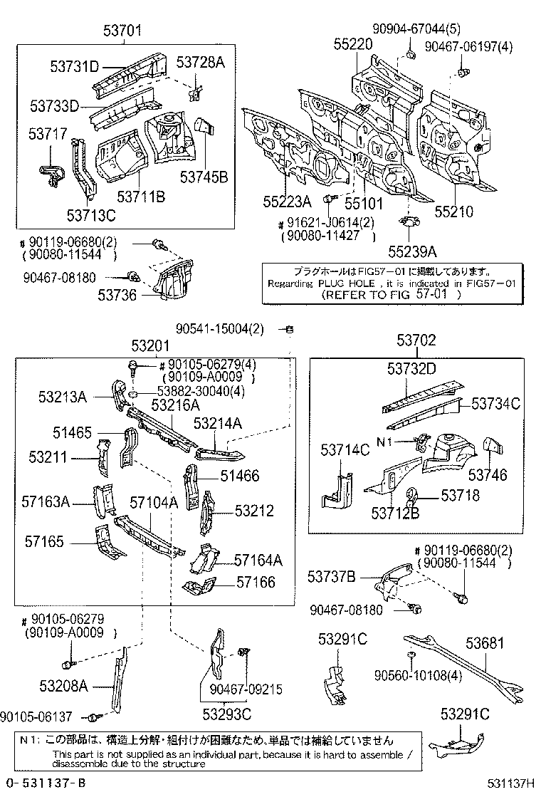 Toyota 53201-33905 SUPPORT SUB-ASSY, RADIATOR