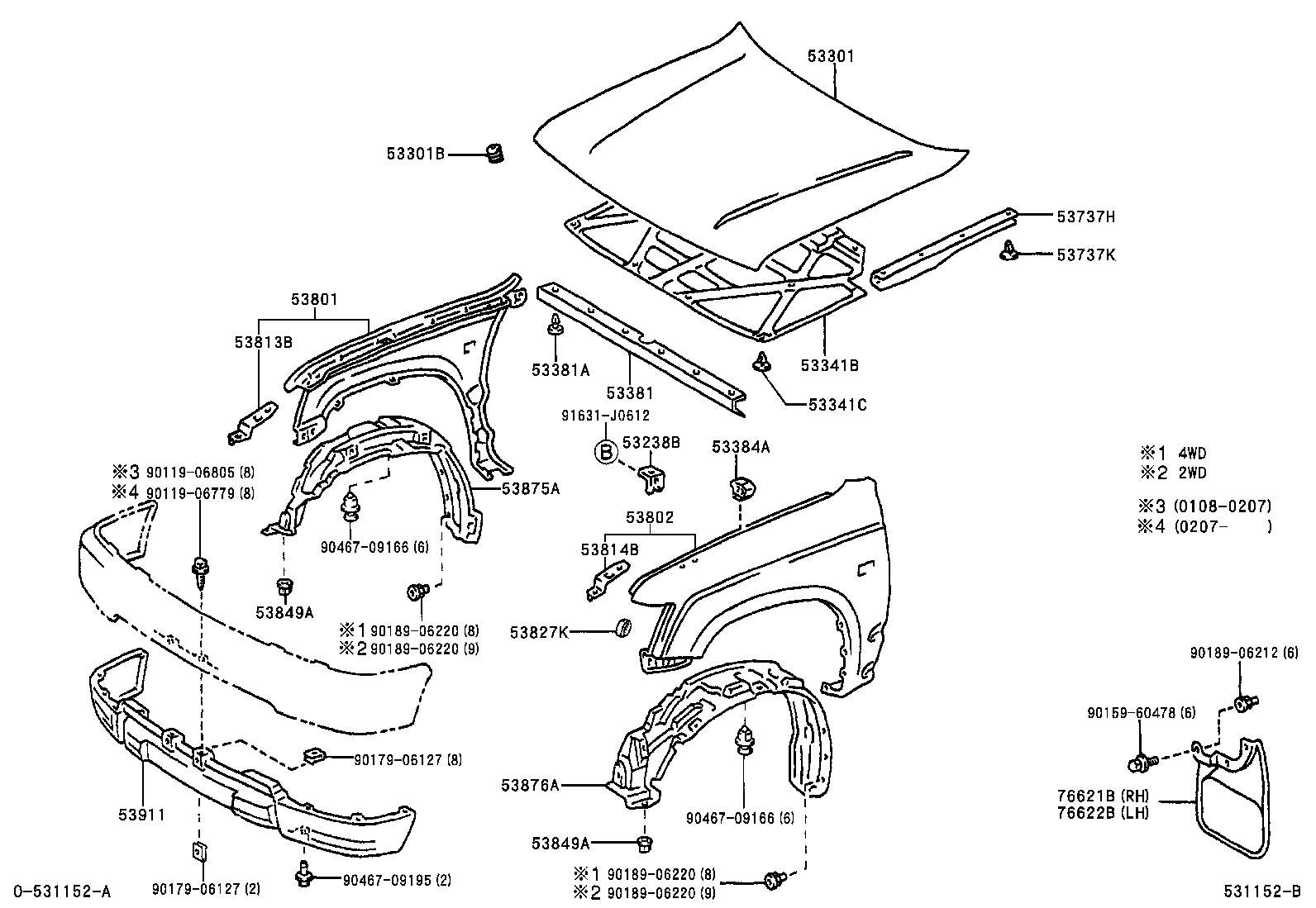 53802-35210 FENDER SUB-ASSY, FRONT LH product image