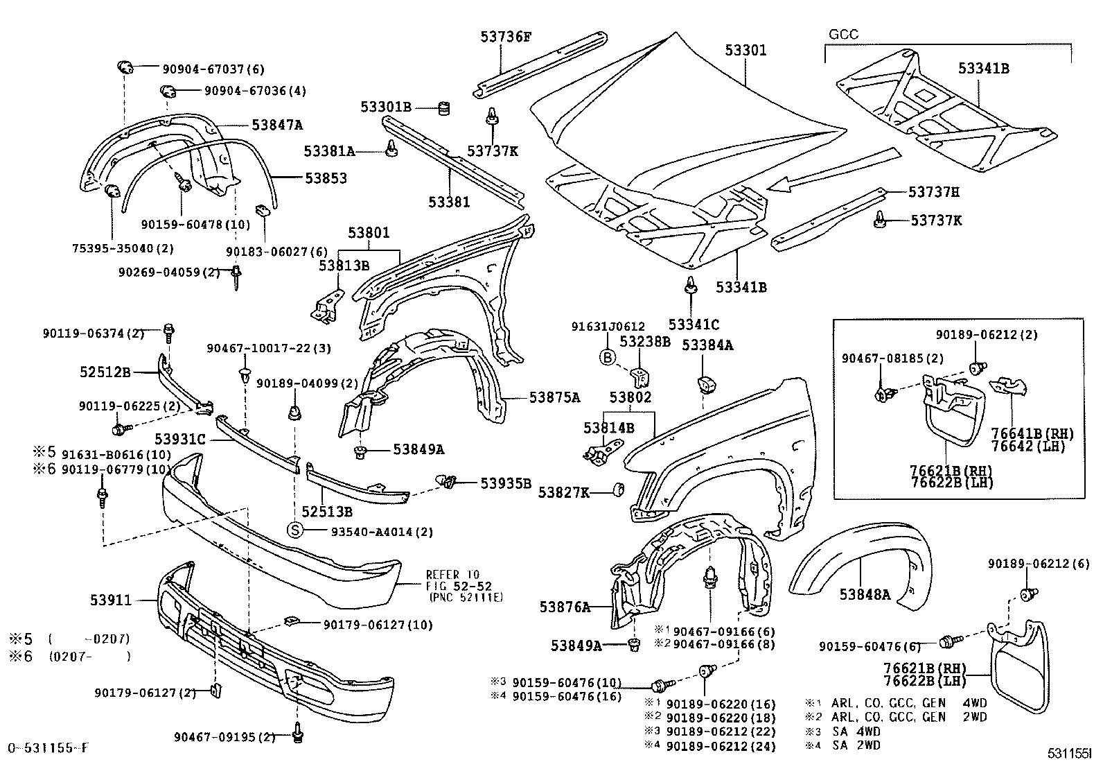 53802-35271 FENDER SUB-ASSY, FRONT LH product image