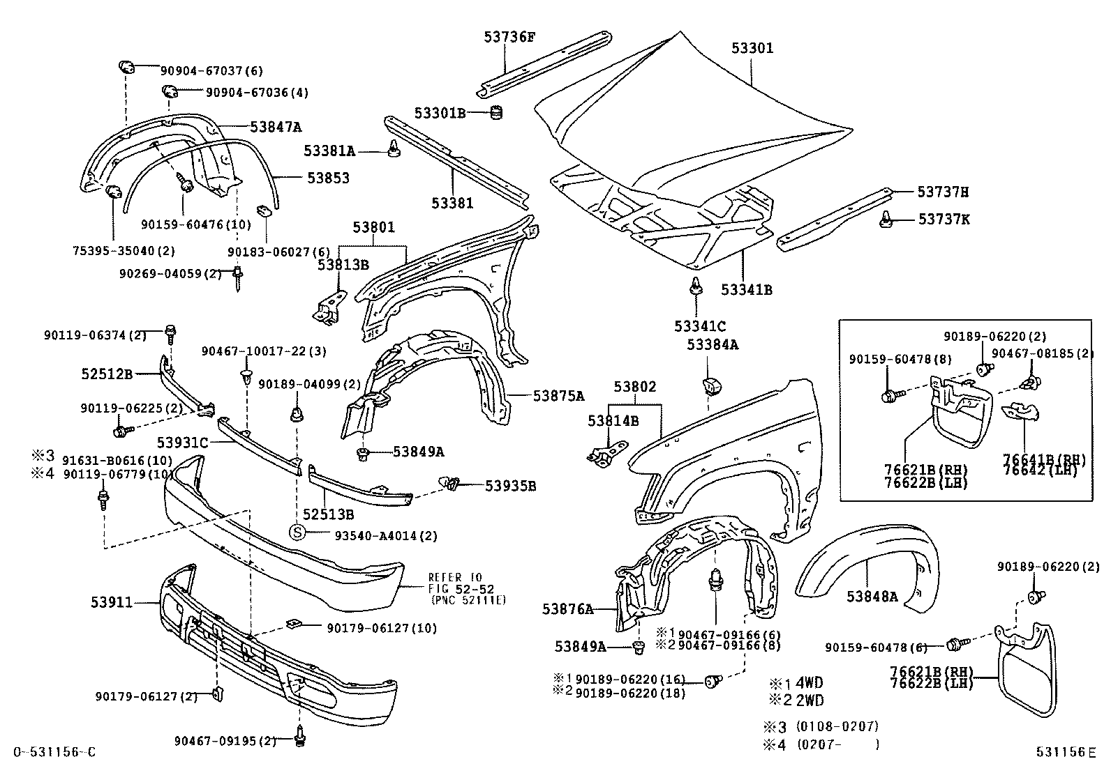 53802-35201 FENDER SUB-ASSY, FRONT LH product image