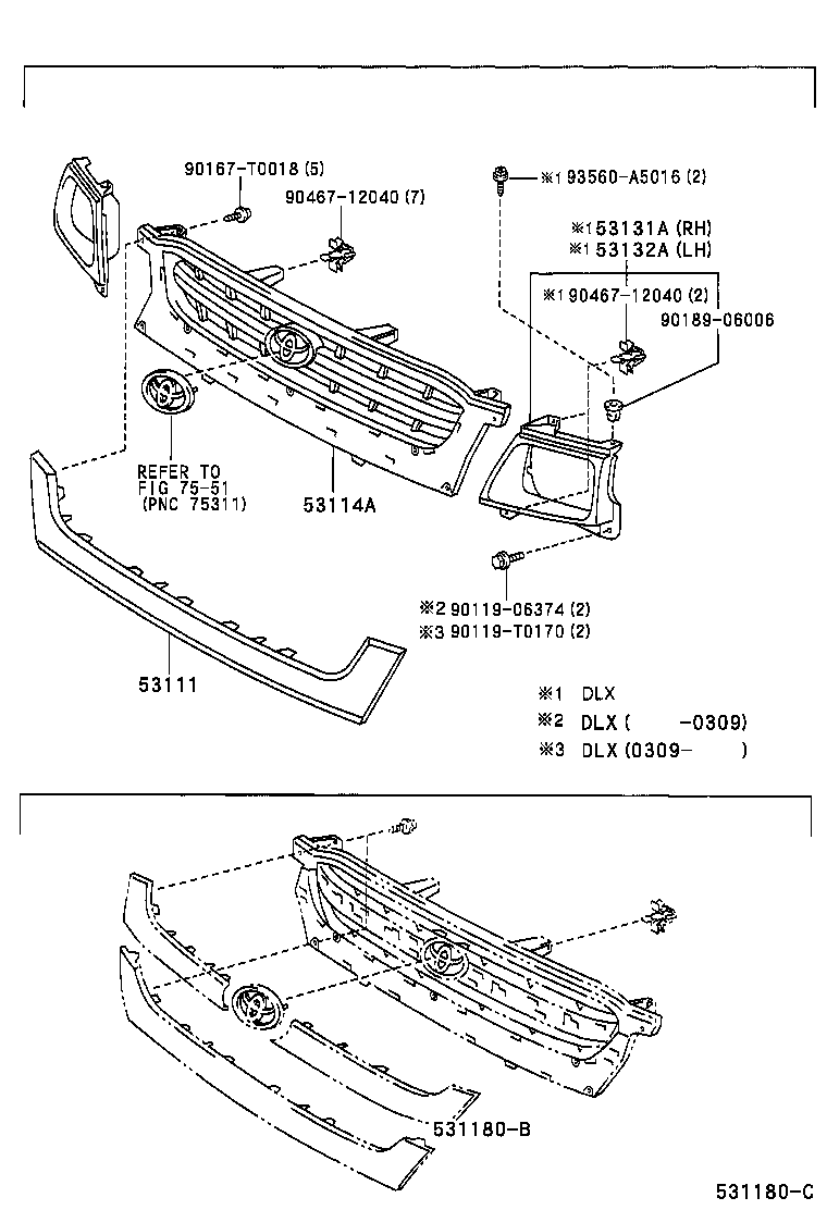 53111-35610 GRILLE, RADIATOR product image