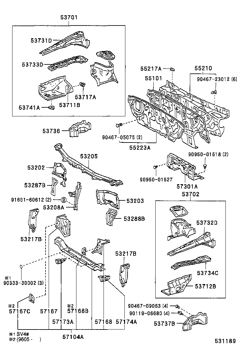 53701-32916 APRON SUB-ASSY, FRONT FENDER, RH product image