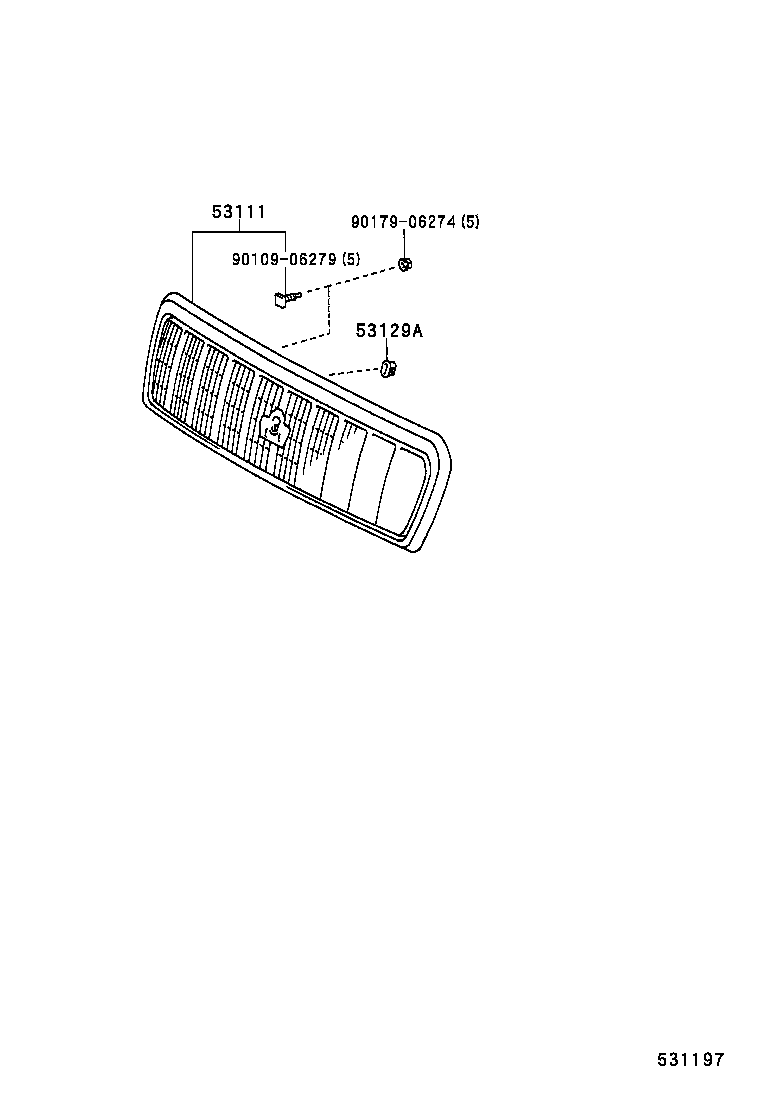 53111-30730 GRILLE, RADIATOR product image