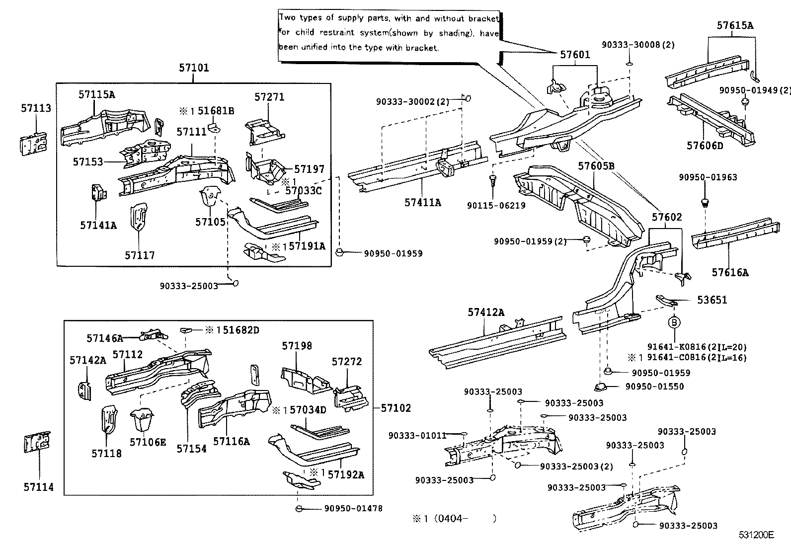 57616-13909 MEMBER, REAR FLOOR SIDE, REAR LH product image