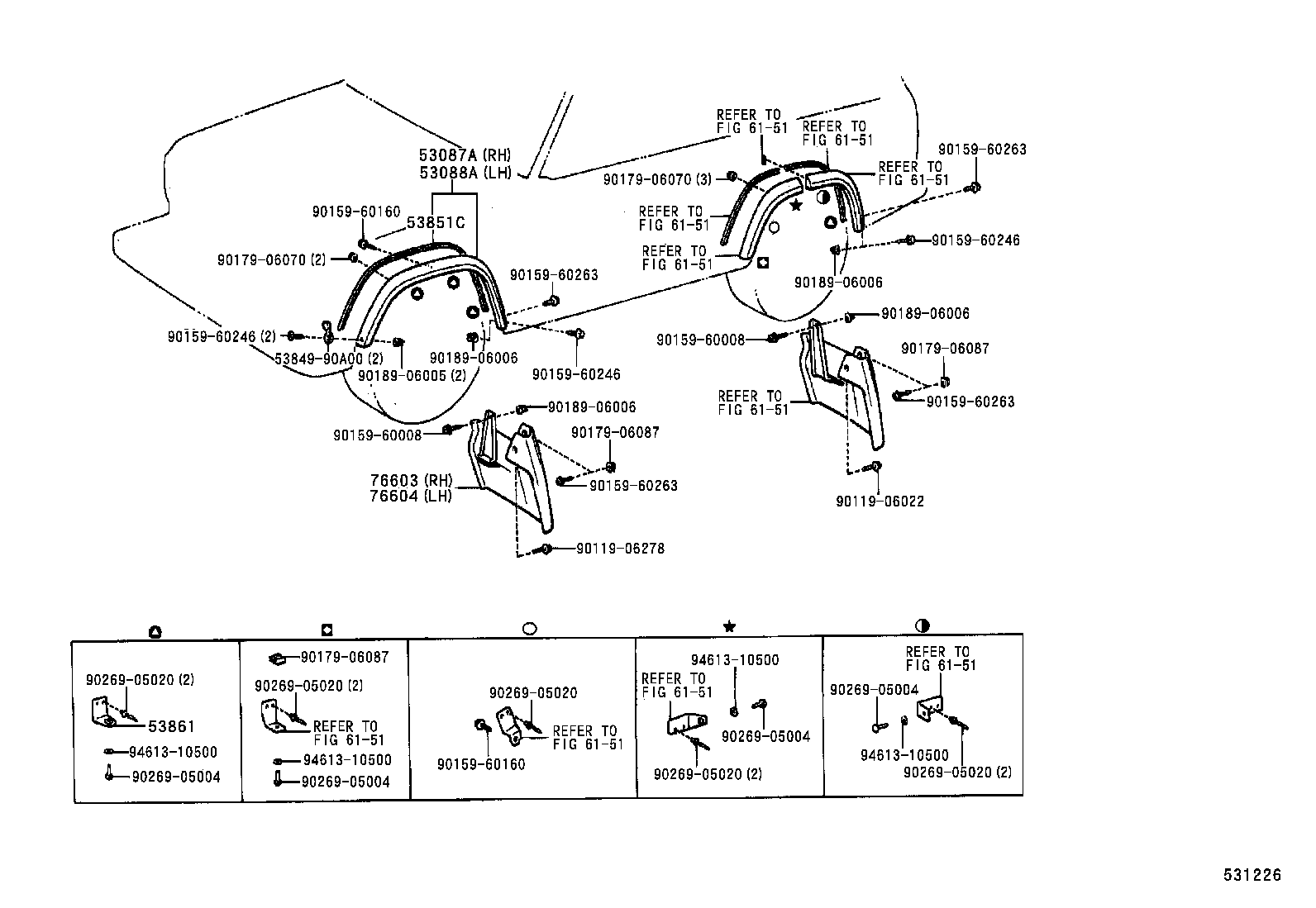 53801-90G15 FENDER SUB-ASSY, FRONT RH product image