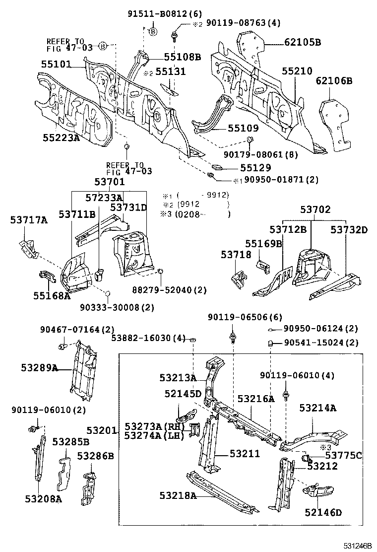 Toyota 53702-52040 APRON SUB-ASSY, FRONT FENDER, LH