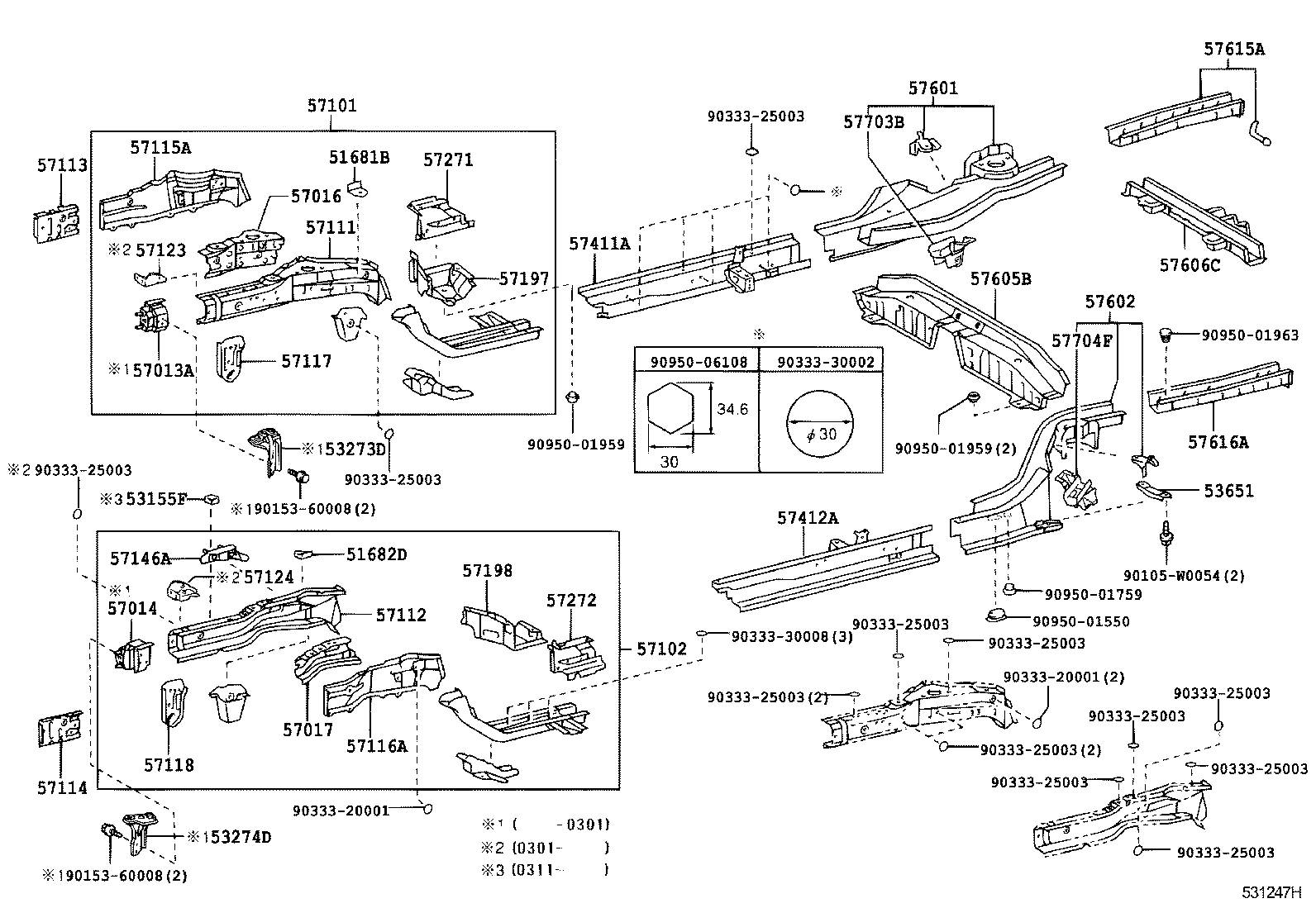 57016-02080 REINFORCEMENT SUB-ASSY, FRONT SIDE MEMBER, RH product image