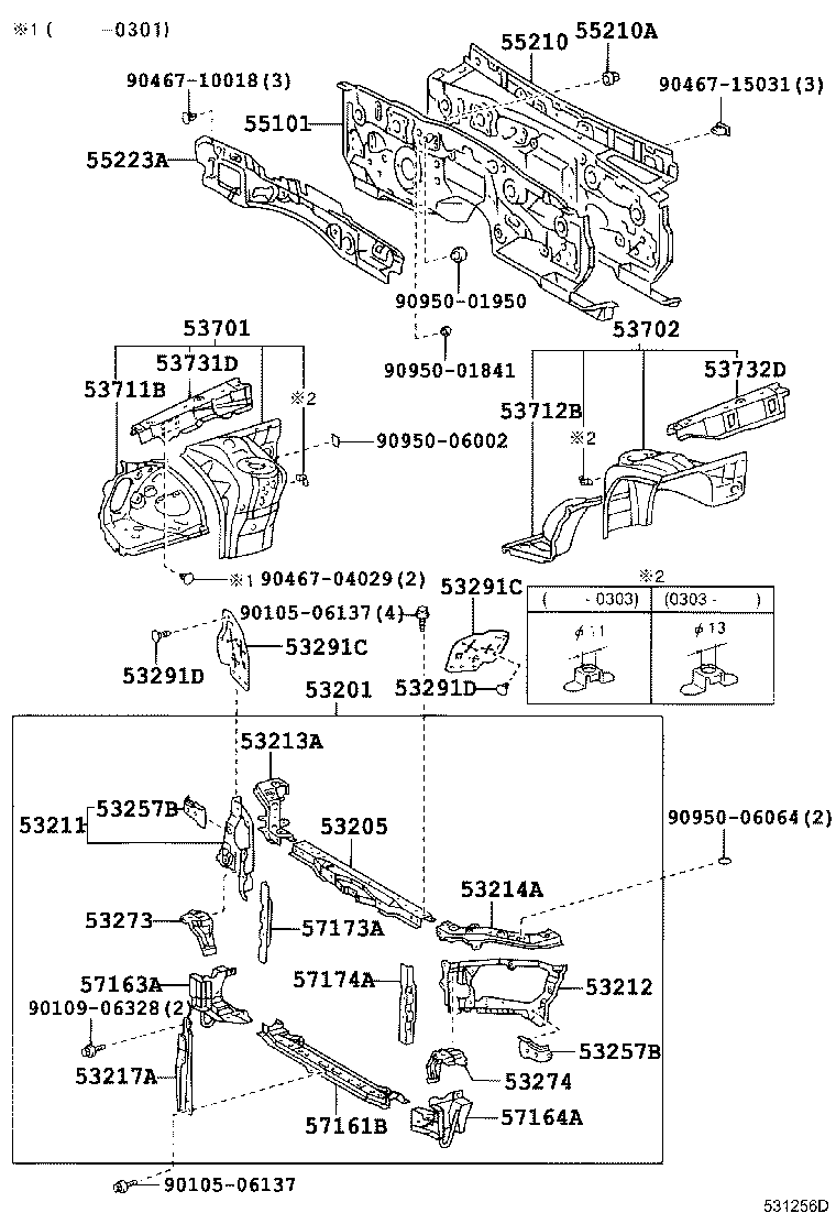 53702-22671 APRON SUB-ASSY, FRONT FENDER, LH product image