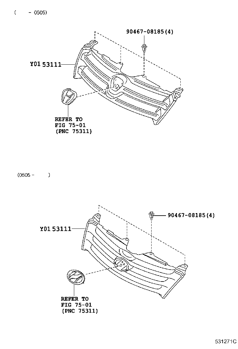 53111-52190-F0 GRILLE, RADIATOR product image